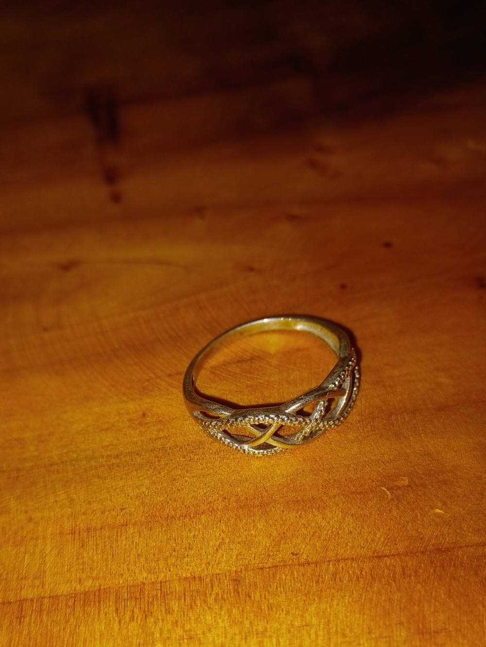 Vintage RJ Graziano 925 Sterling Silver Infinity Knot Filigree Ring - Size 10